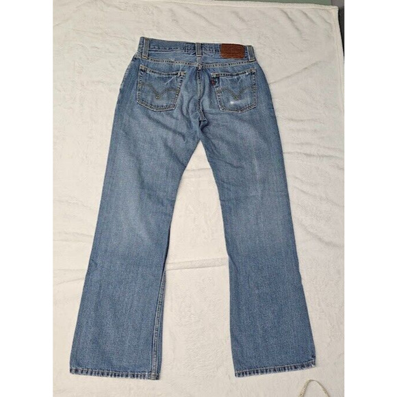 Levi's Jeans Mens 32x30 Blue 527 Bootcut Western Low Rise Flap Pockets Denim - Picture 10 of 11